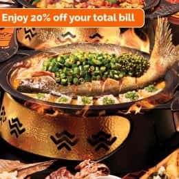 20% Off Total Bill with Min. Spend SGD 80*