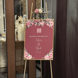 Complimentary A2 Welcome Sign with SGD 1000 Spend