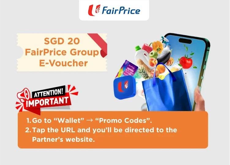 SGD 20 FairPrice Group E-voucher Promo Code